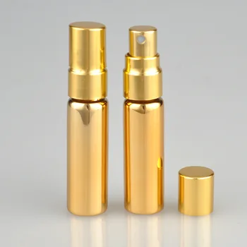 Prázdne Naplniteľné Parfum Rozprašovač Fľaša UV Náter arabčina sklo parfumy fľaša 5ml metalické zlato, striebro parfum dávkovač