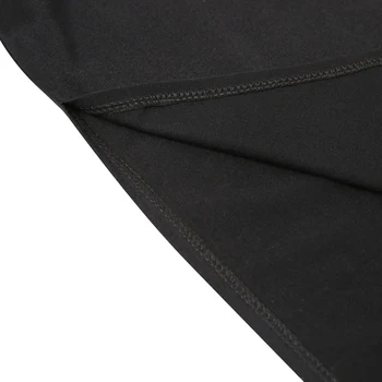 Príležitostné Letné Strane Vysoká Štrbinou Dlhé tričko Šaty Ženy Sexy Šaty Krátke Rukávy Čierne Šaty