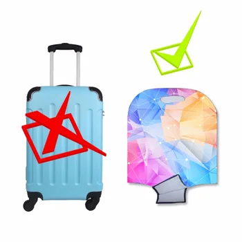 Prípad pre kufre kryt prípade kufor batožiny ochranné kryty Cestovné príslušenstvo 3D Farebné lízanky zips vyhovovali 18-30 Palec