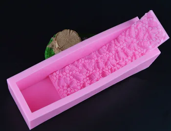 Prípitok silikónovú formu ruží včela, hniezdo ručne vyrábané mydlo formy DIY Toasty obdĺžnikový box mydlo mydlo formy Toast H411