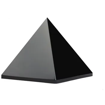 Prírodné Starožitné Čierna Obsidián Egypte Pyramídy Paperweight Feng shui Egyptský figúrky 8 cm miniatúry plavidlá darček pre home decor
