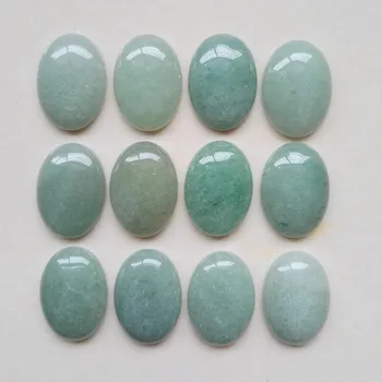 Prírodný kameň korálky 20pcs 25x18 MM Zelená Aventurine kameň kabíny cabochon charms perličiek prívesky, náhrdelníky na šperky robiť Zadarmo