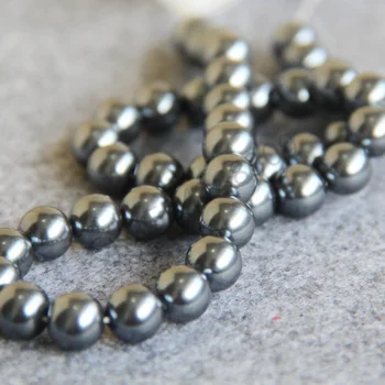 Príslušenstvo Náhrdelník&Náramok 3-14 mm Silver grey Shell perlou DIY darček dievča voľné korálky Šperky robiť dizajn 15inch Veľkoobchod
