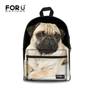 Pug psa tlač batoh pre deti, dievčatá a chlapci Husky späť na školské tašky daypack,teenage roztomilý batohy taška mochila sac dos