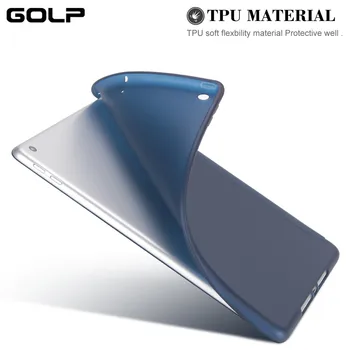 Puzdro pre iPad 9.7 2017, GOLP PU Kožené Magentic Smart Cover Mäkké TPU Späť Ochranné puzdro pre iPad 9.7 2017 A1822 A1823