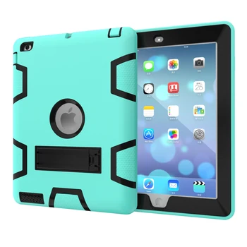 Puzdro pre iPad Mini 2 3 1 Shockproof Ťažkých Plast+Gumový Kryt pre iPad Mini 3 Tablet prípade Hybrid 3v 1 Stojan Držiak