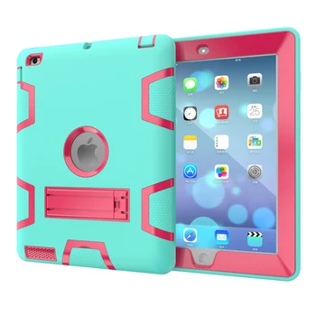 Puzdro pre iPad Mini 2 3 1 Shockproof Ťažkých Plast+Gumový Kryt pre iPad Mini 3 Tablet prípade Hybrid 3v 1 Stojan Držiak