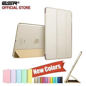 Puzdro pre iPad Vzduchu 2, ESR Hurá Farba PU+Transparentné PC Späť Ultra Tenký, Ľahký, veľmi Odolný voči Poškriabaniu puzdro pre iPad Vzduchu 2 6 Gen