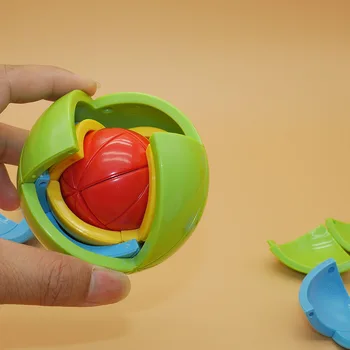 Puzzle ball 3d duševného loptu bludisko hračky deti trojrozmerné puzzle 5-7-8-10 rokov DIY montáž montovaných B0596