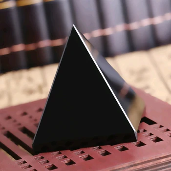 Pyramid Rán Crystal Remesiel Black Prírodné Obsidian Kremeň Darček Domova Krásne & Lesklé Povrchu Drop Shipping