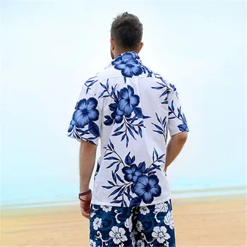Pánske Havajské Košele Aloha Tričko Lete Bežné Kvetované Košele, Krátky Rukáv Pláži Vrecka Košele NÁS, Veľkosť S-XXL A860
