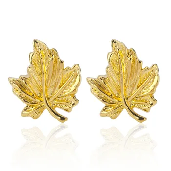 Pánske módne šperky zlaté javorový list manžetové gombíky francúzske tričko rukáv putá odkazy