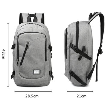 Pánske Plátno Vodotesný Batoh pre Dospievajúcich Študentov, Školské tašky Male USB Nabíjanie Cestovná Taška Multifunkčné Mochila