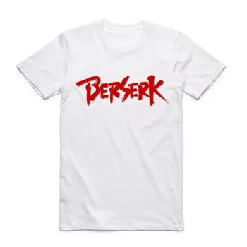 Pánske print Berserk Japonské Anime, Komiksu, Biele Tričko Krátky Rukáv O-Neck Tričko Camisetas