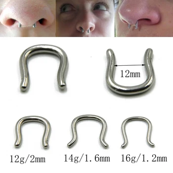 PÁR Chirurgickej Ocele Podkovy U Tvar Nosa Septum Hoop Krúžky Ucho Vešiak Piercing Body Šperky 12g& 14g&16g a vybrať