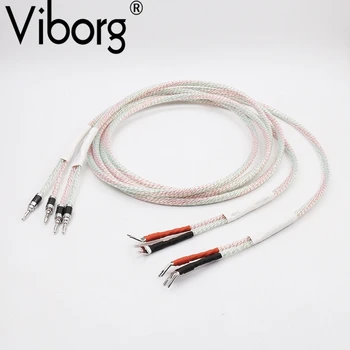 Pár Valhalla Series hi-fi reproduktorový kábel s banánom na rýľ Plug Reproduktor, Audio Kábel 2,5 M