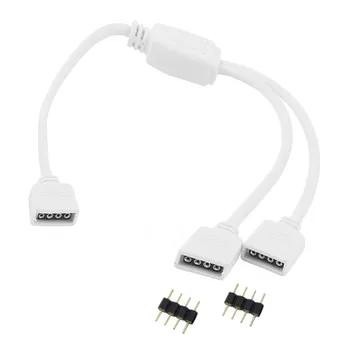 Pásy Príslušenstvo 1 2 3 4 Spôsoby, ako Výstup 4 Pin 10 MM Samica Konektor Splitter RGB LED Pásy Predlžovací Kábel pre 5050 LED Pásy