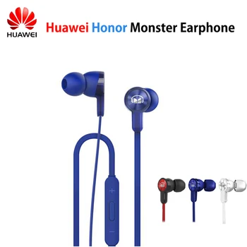 Pôvodné Huawei Honor Slúchadlá Monster AM15 S Mic Potlačením Hluku náhlavná súprava pre Mobilné Telefóny Huawei Honor 9 Mate 8/9 P10