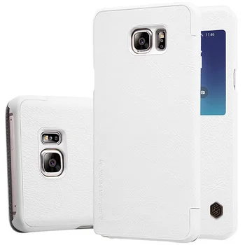 Pôvodné Nillkin Qin Série Mobilný Telefón Kožené púzdra pre Samsung Galaxy Note 5 N920 Luxusné Peňaženky S Card, Flip Prípade Funda