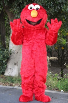 Pôvodné priameho predaja vysoká kvalita Dlhá Srsť Elmo Maskot Kostým Charakter Kostýmu Cartoon Kostým Elmo Cosplay kostým