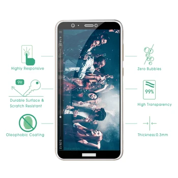 Pôvodné Seyisoo Premium 2.5 D 9H 0,3 mm Úplné Pokrytie Screen Protector Tvrdeného Skla Pre Huawei P Smart Psmart Huawei Užite si 7S Film