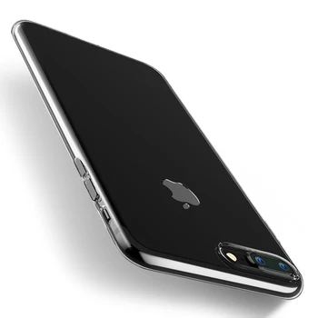 Pôvodné Transparentné TPU Prípade, Ultra Slim Mäkký Kryt Pre iPhone X 10 8 7 6 Plus 5 5s SE Crystal Clear Silikónové Telefón Prípadoch capa