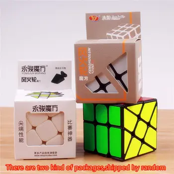 Pôvodné YJ vietor kolieskom magic cube rýchlosť puzzle kocky ABS nálepky cubo magico profesionálne vzdelávacie zábavné hračky pre deti,