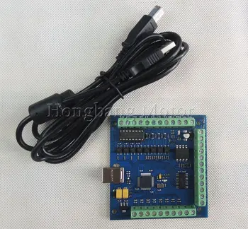 Pôvodné zásuviek mach3 USB CNC 4 Os Stepper Motor Ovládač Breakout Doske Hladké Pohybu Radič USB karta 12-24V 100KHz