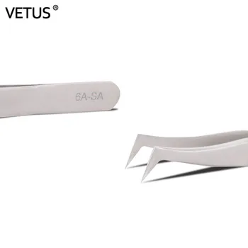 Pôvodnú Kvalitu VETUS 6A-SA riasy pinzety antistatické Tweezer 3D 6D pre profesionálov mihalnice rozšírenie nástrojov