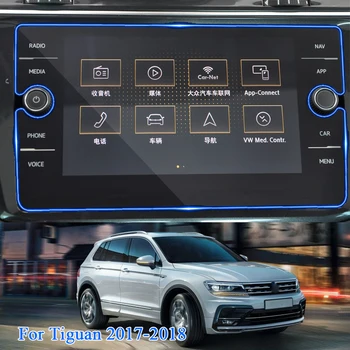 QCBXYYXH Auto Styling GPS Navigácie Sklo Ochranný Film Pre Volkswagen Tiguan 2018 Ovládanie LCD Displej Auto Nálepky