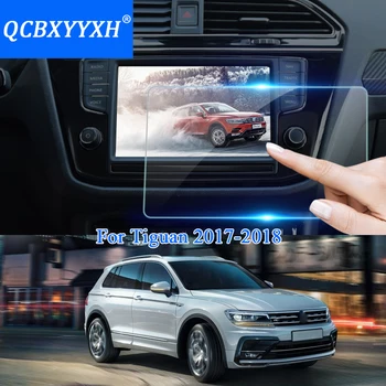 QCBXYYXH Auto Styling GPS Navigácie Sklo Ochranný Film Pre Volkswagen Tiguan 2018 Ovládanie LCD Displej Auto Nálepky