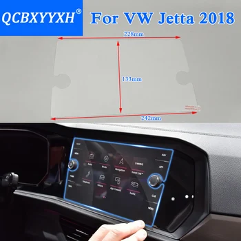 QCBXYYXH Auto Styling GPS Navigácie Sklo Ochranný Film Pre VW Jetta 2018 2019 Ovládanie LCD Displej Auto Nálepky
