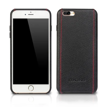QIALINO Ultra Slim Módne Telefón puzdro pre iPhone 8 Luxusné Teľa pravej Kože Zadný Kryt pre iphone 8 plus pre 4.7/5.5 palcový