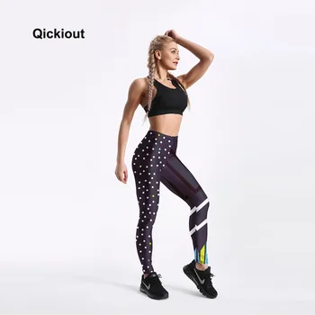 Qickitout ženy Vysoký Pás legíny módne prekladané fitness slim leginy athleisure elastické Neon Športové Cvičenie Legíny