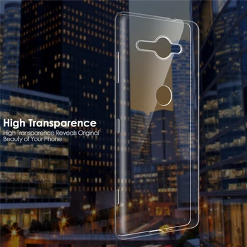 Qosea Pre Sony Xperia XZ2 Kompaktný Prípade Transparentné Slim Silikónové Mäkké TPU Pre Sony Xperia XZ2 Ochranné Jasné Zadný Kryt Telefónu