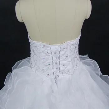 QQ Milenca 2018 Nové Volánikmi Svadobné Šaty Elegantné Korálkové Zákazku Plus Veľkosť Nevesta Svadobné Šaty Vestido De Noiva