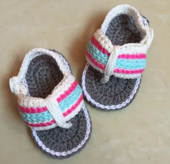 QYFLYXUE Háčkovanie detská obuv, Novorodenca papuče,bowknot Dieťa ležérne topánky
