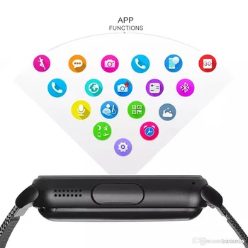 RACAHOO Smart hodinky Bluetooth Spánku monitorovanie Smartwatch Pre IOS Mobilný telefón dotykový displej SIM TF Vodotesný fotoaparát krokomer