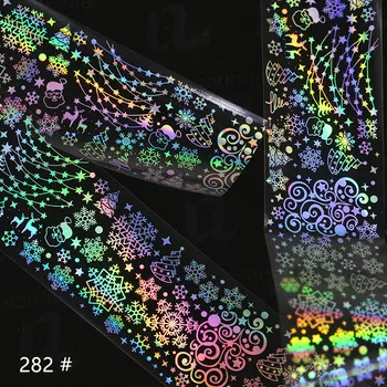 Rainbow Fólie Nail Art Holo Dizajn Tranfer Nálepky Tip Dekorácie Manikúra Charms 4*100 cm 3d Nail Art Holografické Fólie Zábaly