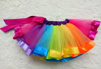 Rainbow sukne gázy Tutu sukne deti dance sukne fáze tanečné predstavenia, Sukne dievčenské pol deti zobraziť balet
