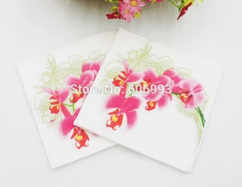 [RainLoong] Kvetinový Mora Orchidea Papierový Obrúsok Kvet Udalosť & Party Tkaniva Obrúsok Dodanie Dekorácie, Papier 33*33 cm 20pcs/pack/veľa