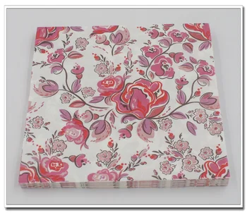 [RainLoong] Kvetované Pink Papierový Obrúsok S Bee Kvet Udalosť & Party Dodávky TissueDecoration 33*33 cm 20pcs/pack/veľa