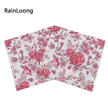 [RainLoong] Kvetované Pink Papierový Obrúsok S Bee Kvet Udalosť & Party Dodávky TissueDecoration 33*33 cm 20pcs/pack/veľa