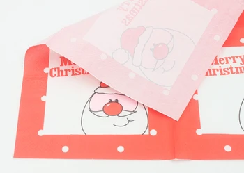 [RainLoong] Červená Veselé Vianoce Papierový Obrúsok Santa Udalosť & Party Tkaniva Dodanie Dekorácie, Papier 33*33 cm 1pack/veľa