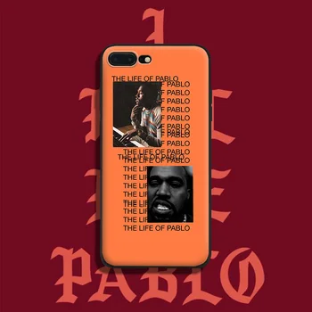 Rapper Kanye West Coque mäkké silikónové TPU Telefón Prípade kryt Plášťa Pre Apple iPhone 5 5S SE 6 6S 6Plus 6sPlus 7 7Plus 8 8Plus X