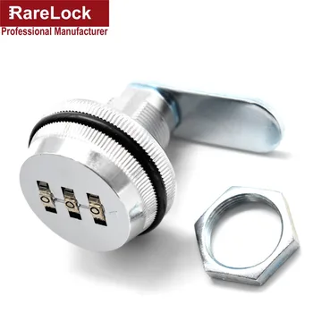 Rarelock 5 ks/veľa Kombinácii Heslo Bezpečnosti Kódované Zámok Svetlé Chrome Zliatiny Zinku Pohodlný Zámok Na Dverách Skrine
