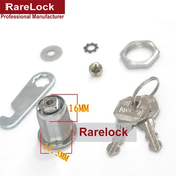 Rarelock Bezpečnostná Zásuvka Cam Lock X=20 mm Kľúč Rôznych Veľkostí Na Dvere, Schránky, Skrinky Tool Box s 2 KeyDIYFurnitureHardware a
