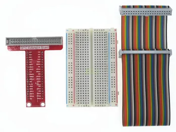 Raspberry Pi 3&Raspberry Pi 2 Model B plus T , rozšírenie DIY kit (GPIO kábel + breadboard + GPIO T-adaptér doska)