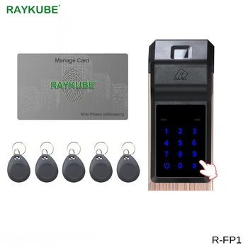 RAYKUBE Biometrický snímač Odtlačkov Digitálny Zámok Inteligentné Elektronické zámky Dverí S Odtlačkov prstov Overenie a Hesla&RFID R-FP1