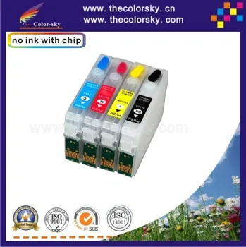 (RCE1281) naplniteľné náplň ink cartridge pre Epson T1281 T1282 T1283 T1284 Stylus SX 125 130 230 (s OBLÚKOM čip)